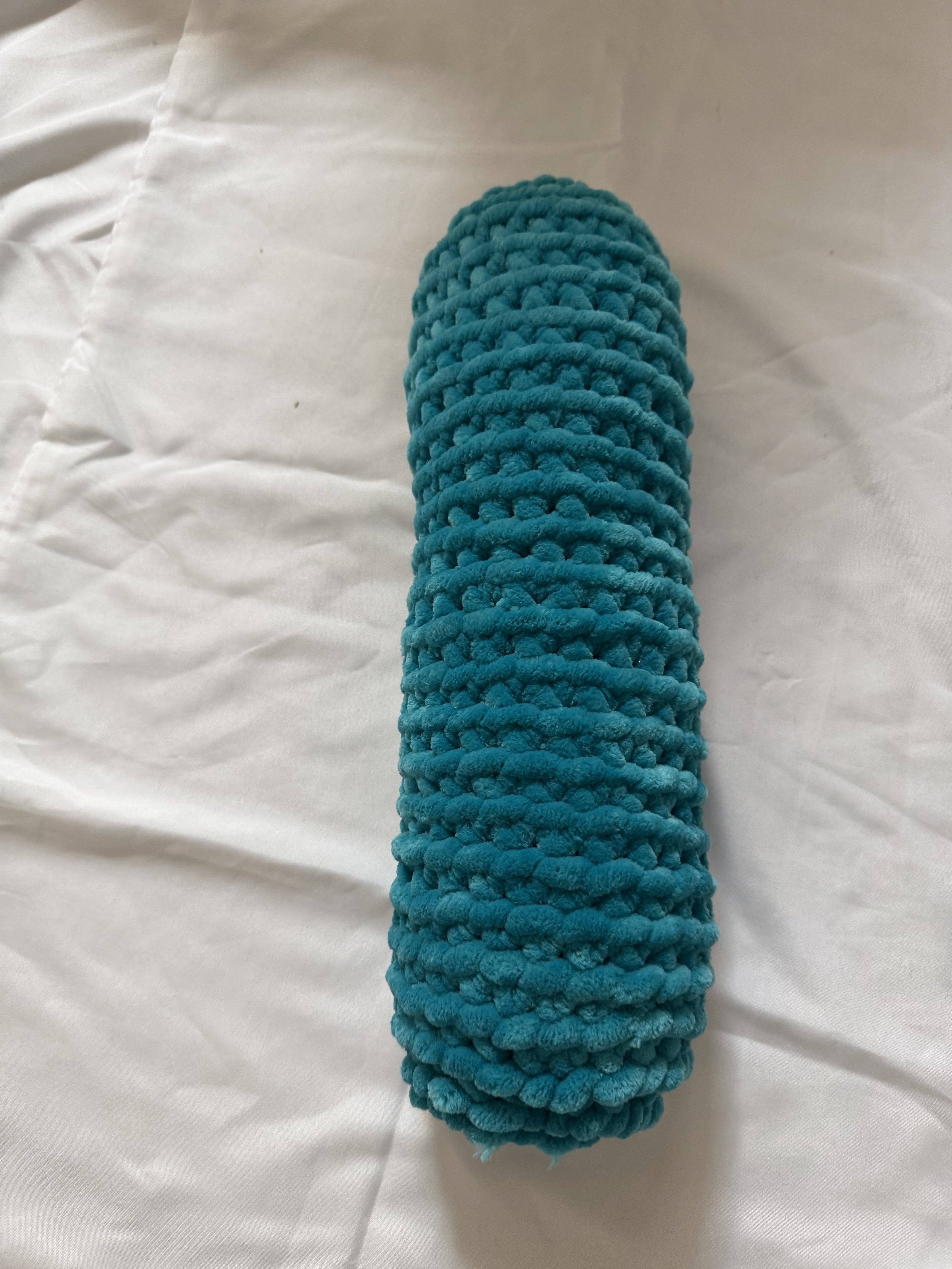 Turquoise Chunky Knit Pillow