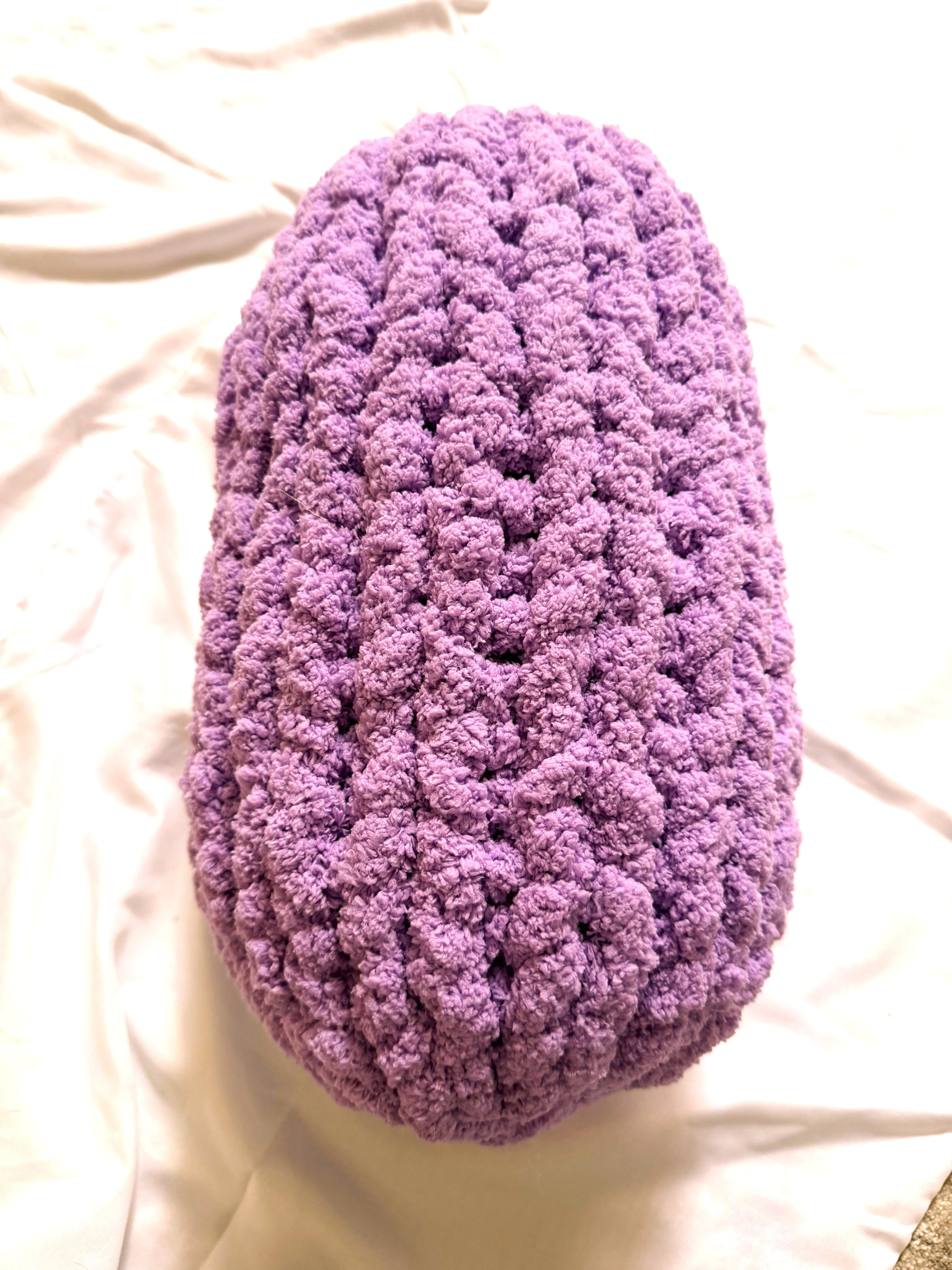 Lavender Chunky Knit Pillow